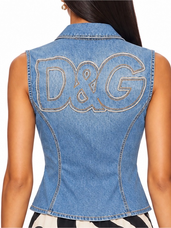 Dolce & Gabbana Tops - Dolce & Gabanna Denim Vintage Top